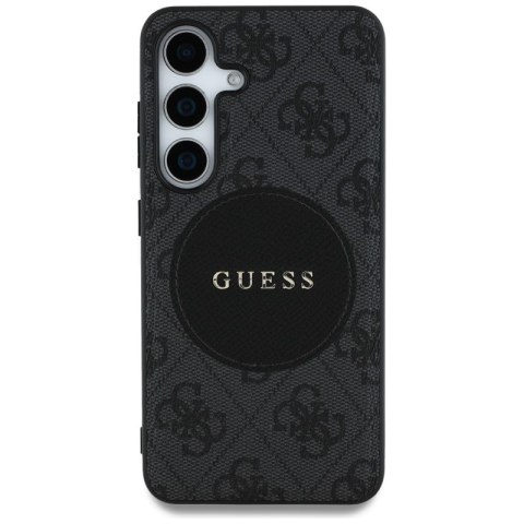 Guess 4G Round Patch Classic Logo MagSafe - Etui do Samsung Galaxy S25 (czarny)