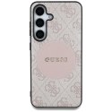 Guess 4G Round Patch Classic Logo MagSafe - Etui do Samsung Galaxy S25+ (różowy)