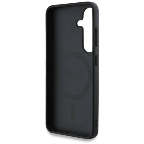 Guess 4G Round Patch Classic Logo MagSafe - Etui do Samsung Galaxy S25+ (różowy)