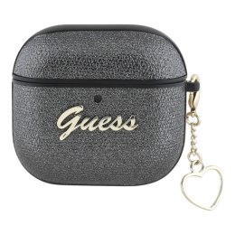 Guess Metallic Script Charm - Etui AirPods 4 (czarny)