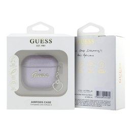 Guess Metallic Script Charm - Etui AirPods 4 (fioletowy)