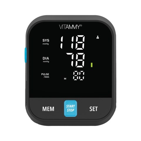 VITAMMY NEXT E5 Ciśnieniomierz elektroniczny naramienny, mówi po polsku, etui, zasilacz
