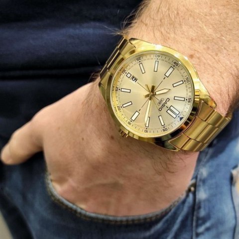 ZEGAREK MĘSKI CASIO MTP-VD02G-9EUDF (zd217d) + BOX