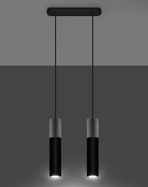 Lampa wisząca BORGIO 2 czarny