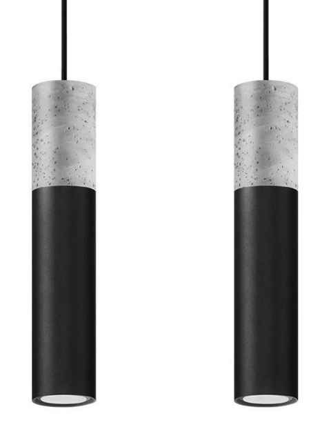 Lampa wisząca BORGIO 2 czarny