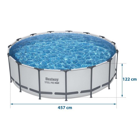 Basen ogrodowy stelażowy 457 x 122 cm 18w1 Bestway 56438 + maszyna do baniek GRATIS