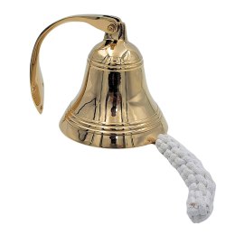 Dzwon Okrętowy Mosiężny Średnica 13 cm - Marynistyczna Dekoracja - HB30/5