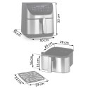 Frytkownica beztłuszczowa Air fryer frytownica 8l Berdsen 1700W BD-659 srebrna