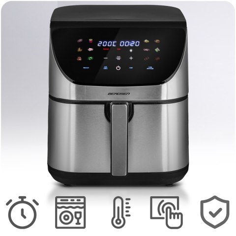 Frytkownica beztłuszczowa Air fryer frytownica 8l Berdsen 1700W BD-659 srebrna