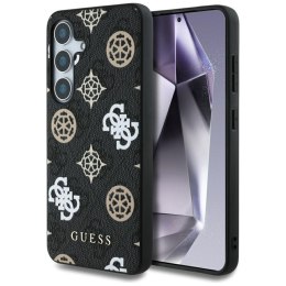 Guess 4G Printed Colored Peony Pattern MagSafe - Etui do Samsung Galaxy S25 (czarny)