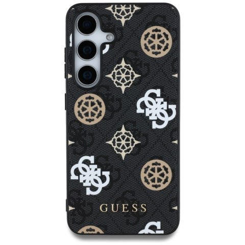 Guess 4G Printed Colored Peony Pattern MagSafe - Etui do Samsung Galaxy S25 (czarny)