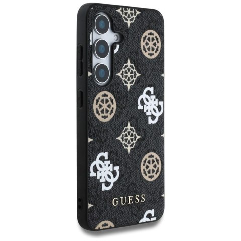 Guess 4G Printed Colored Peony Pattern MagSafe - Etui do Samsung Galaxy S25 (czarny)