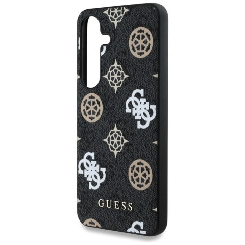 Guess 4G Printed Colored Peony Pattern MagSafe - Etui do Samsung Galaxy S25 (czarny)