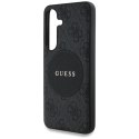 Guess 4G Round Patch Classic Logo MagSafe - Etui do Samsung Galaxy S25 (czarny)
