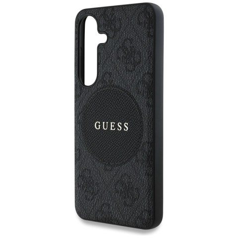 Guess 4G Round Patch Classic Logo MagSafe - Etui do Samsung Galaxy S25 (czarny)