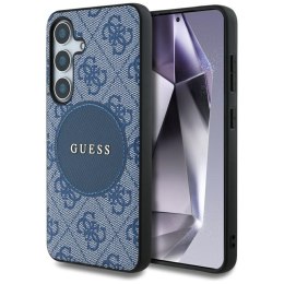 Guess 4G Round Patch Classic Logo MagSafe - Etui do Samsung Galaxy S25+ (niebieski)