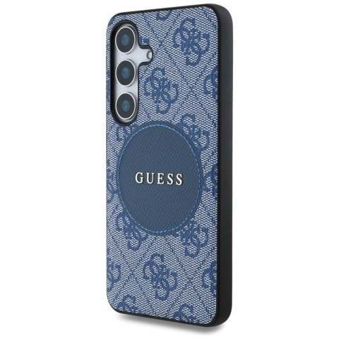 Guess 4G Round Patch Classic Logo MagSafe - Etui do Samsung Galaxy S25+ (niebieski)