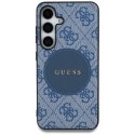 Guess 4G Round Patch Classic Logo MagSafe - Etui do Samsung Galaxy S25+ (niebieski)