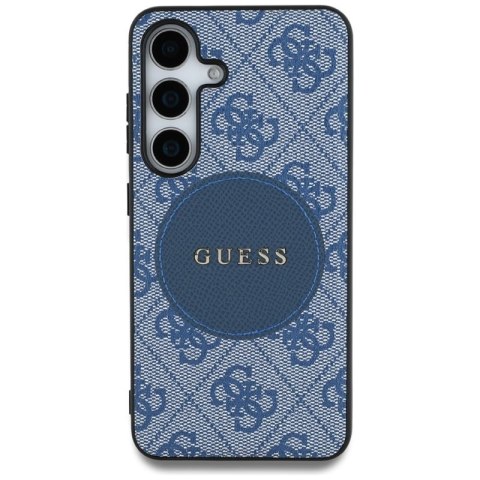 Guess 4G Round Patch Classic Logo MagSafe - Etui do Samsung Galaxy S25+ (niebieski)