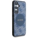 Guess 4G Round Patch Classic Logo MagSafe - Etui do Samsung Galaxy S25+ (niebieski)