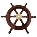Koło Sterowe Drewniane - 45 cm - Dekoracja Marynistyczna Retro - NC1402A