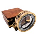 Kompas Mosiężny Map Reader w Pudełku Drewnianym Retro - NC1087