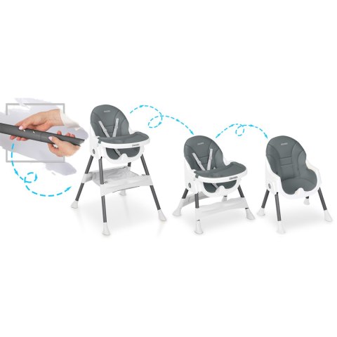 Krzesełko do karmienia Ricokids Mani szare