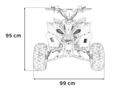 Pojazd Quad Spalinowy DESERT STORM LIFT Czerwony