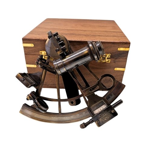 Sekstans Mosiężny w Pudełku Drewnianym - Replika - NC1517