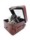 Sekstant Mosiężny w Pudełku Skórzanym - NC1514B