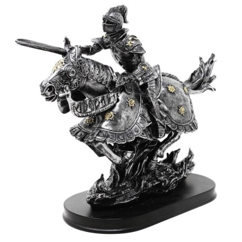 Figurka Rycerz na Koniu 31cm - polyresin ręcznie malowana - MC-23152