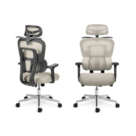 Fotel biurowy z mikrosiatką Sofotel Talin - szary