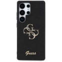 Guess Fixed Glitter Big 4G Metal Logo - Etui do Samsung Galaxy S25 Ultra (czarny)