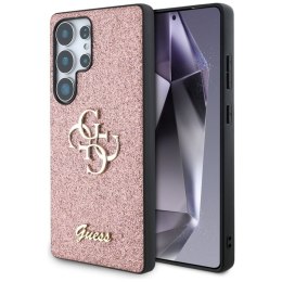 Guess Fixed Glitter Big 4G Metal Logo - Etui do Samsung Galaxy S25 Ultra (różowy)
