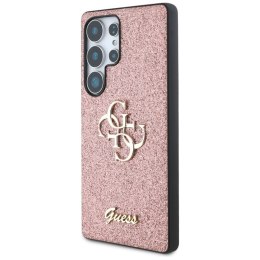 Guess Fixed Glitter Big 4G Metal Logo - Etui do Samsung Galaxy S25 Ultra (różowy)