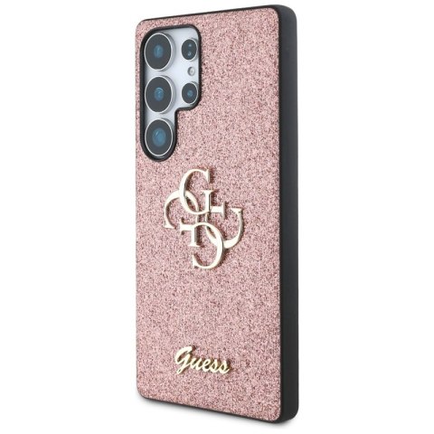 Guess Fixed Glitter Big 4G Metal Logo - Etui do Samsung Galaxy S25 Ultra (różowy)