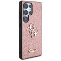 Guess Fixed Glitter Big 4G Metal Logo - Etui do Samsung Galaxy S25 Ultra (różowy)