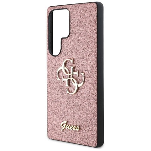 Guess Fixed Glitter Big 4G Metal Logo - Etui do Samsung Galaxy S25 Ultra (różowy)