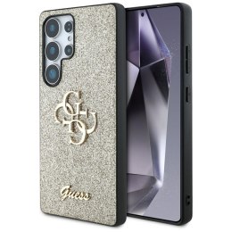 Guess Fixed Glitter Big 4G Metal Logo - Etui do Samsung Galaxy S25 Ultra (złoty)