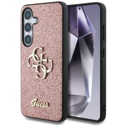 Guess Fixed Glitter Big 4G Metal Logo - Etui do Samsung Galaxy S25 (różowy)