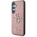 Guess Fixed Glitter Big 4G Metal Logo - Etui do Samsung Galaxy S25 (różowy)