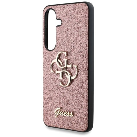 Guess Fixed Glitter Big 4G Metal Logo - Etui do Samsung Galaxy S25 (różowy)
