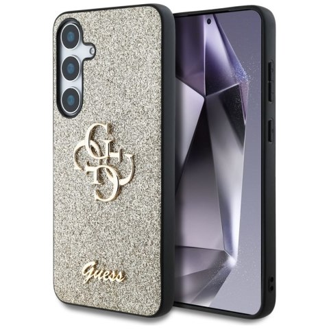 Guess Fixed Glitter Big 4G Metal Logo - Etui do Samsung Galaxy S25 (złoty)