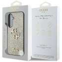 Guess Fixed Glitter Big 4G Metal Logo - Etui do Samsung Galaxy S25 (złoty)