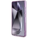 Guess Glitter Flowers Triangle Buttons MagSafe - Etui do Samsung Galaxy S25 Ultra (fioletowy)