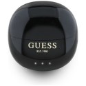 Guess Glossy Effect Egg Shape Printed Classic Logo - Słuchawki Bluetooth TWS + etui ładujące (czarny)