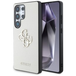 Guess Grained Big 4G Logo Small Classic Logo - Etui do Samsung Galaxy S25 Ultra (beżowy)