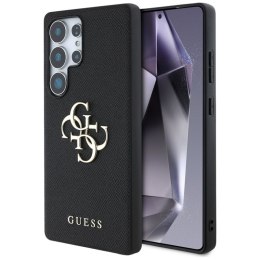 Guess Grained Big 4G Logo Small Classic Logo - Etui do Samsung Galaxy S25 Ultra (czarny)