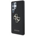 Guess Grained Big 4G Logo Small Classic Logo - Etui do Samsung Galaxy S25 Ultra (czarny)