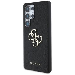 Guess Grained Big 4G Logo Small Classic Logo - Etui do Samsung Galaxy S25 Ultra (czarny)
